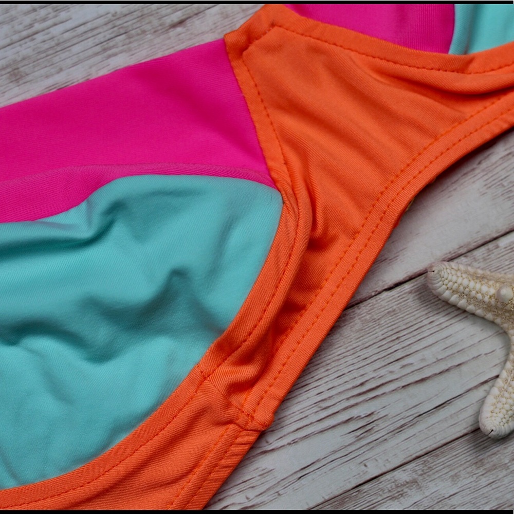 High quality Brazilian bikini set Neon top bottom - Picture 4 of 14